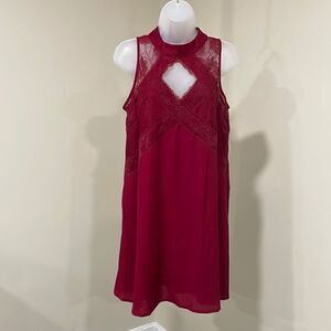 NWOT Altar'd State Cranberry Lace Dress.  Size M medium 8/10